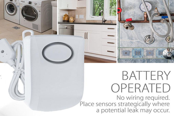 130db Water Leak Alarm Detector , Floor Water Sensor For Flood And Leak Detection