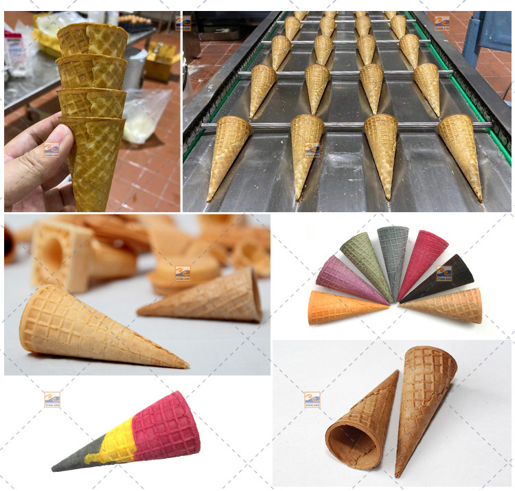 Less Gas Consumption Wafer Production Line Fully Automatic 6000 Standard Cones / Hour