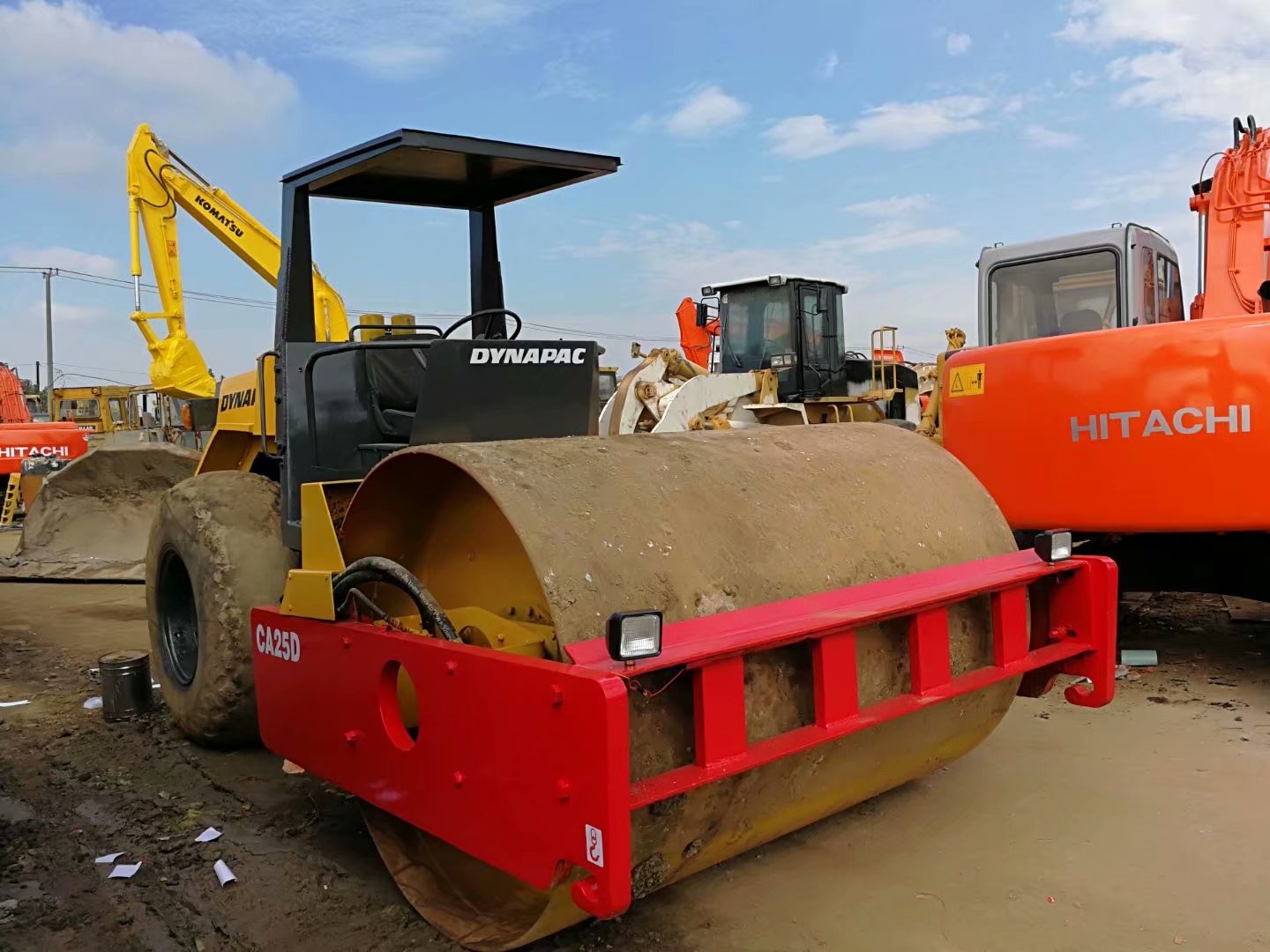 Used Road Roller Dynapac CA25D Single Drum Roller/Used Compactor For Sale