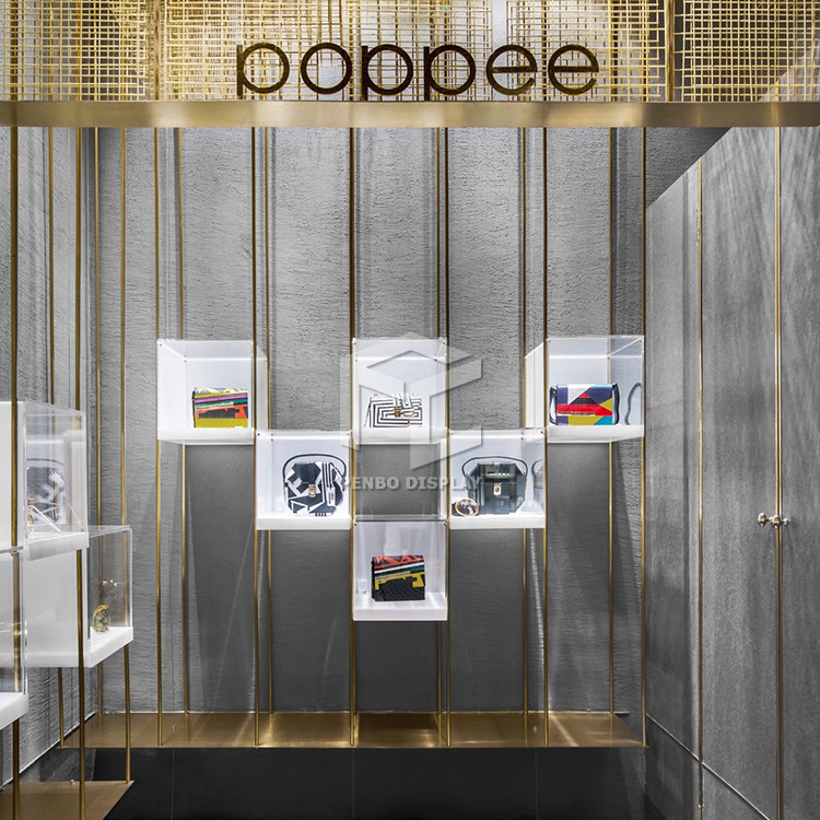 3D Rendering Jewelry Shop Furniture 10mm Thick Glass Jewellery Showroom Furniture Counter