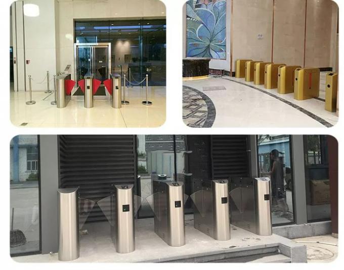 Bi-Directional Flap Barrier Turnstile RFID Gate Entry Systems CE Certificate