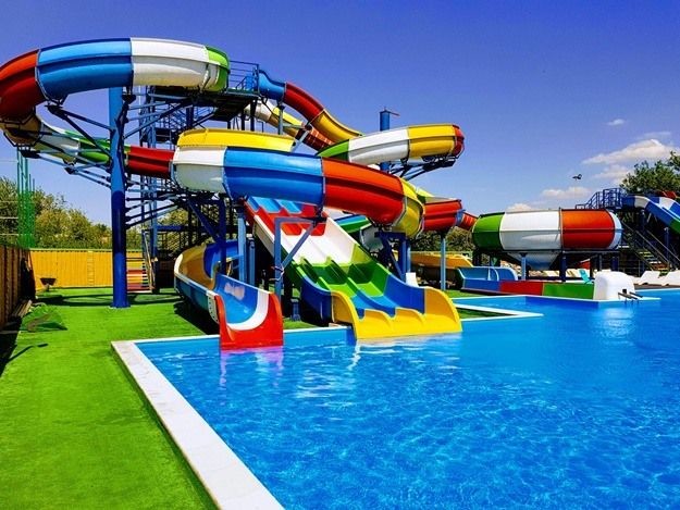 Amusement Playground Park Products Fiberglass Water Slide For Children