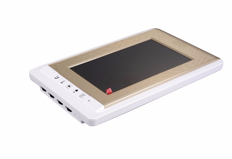 CK-103 @ Popular light and slim style 7inch color screen night vision and intercom system for multi-apartment