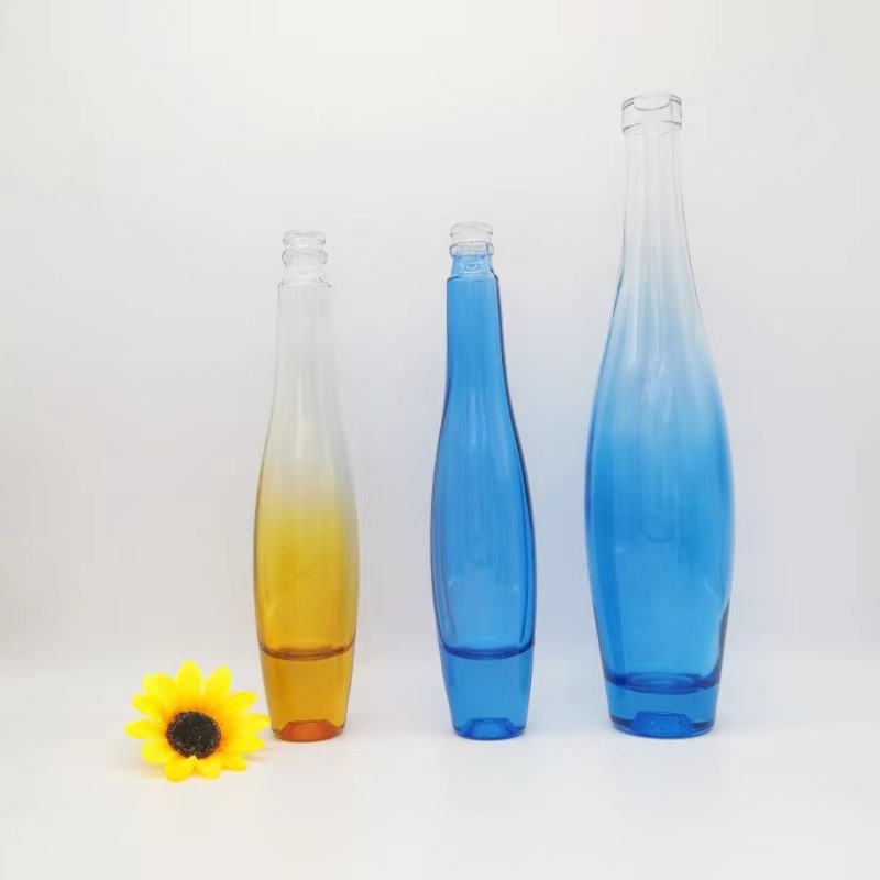 Colored Tequila Bottle 750ml for Home Bar Customized Custom Make Best Seller