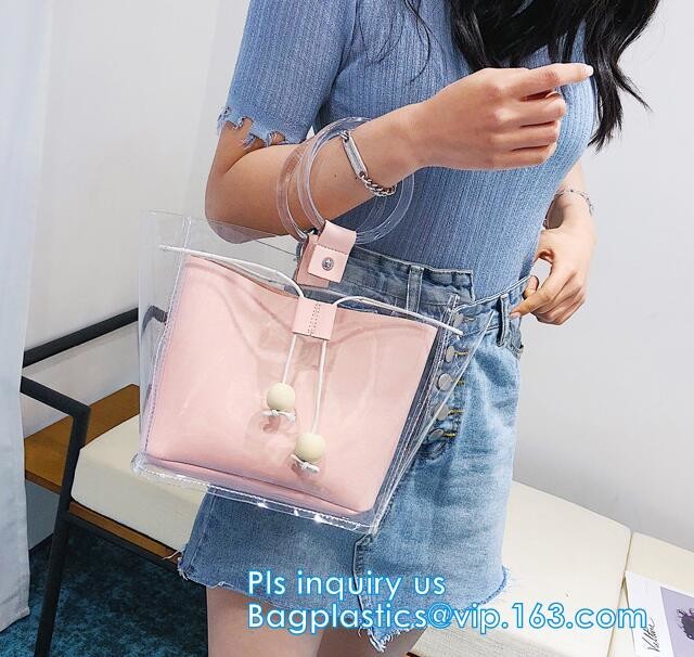 Beauty Flower Color PVC tote shopping bag, PVC Coating 600D Polyester Tote Bag Grocery Bag with Zipper Closing, handle