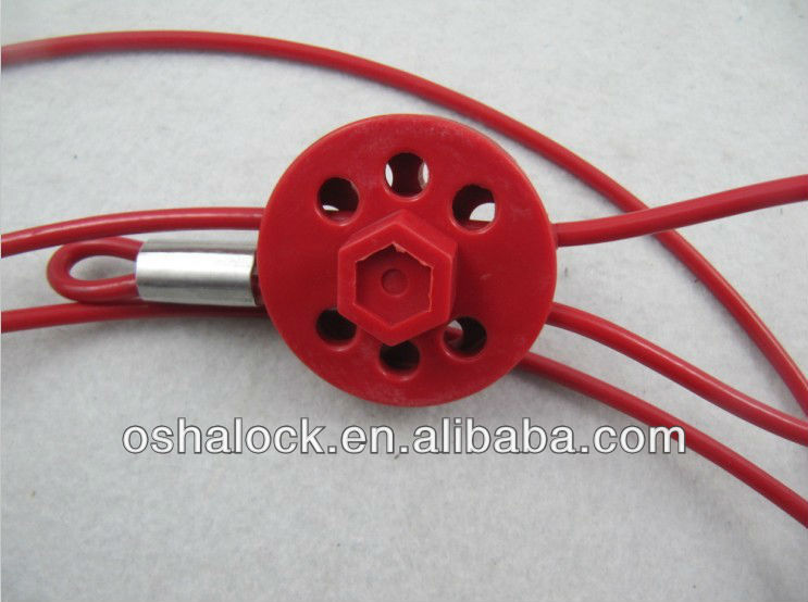 BD-L31 encryption alloy lock Steel wire rope Lockout for cable ,Brady Wheel Cable Lockout