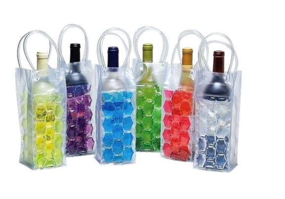Reusable Plastic Wine Bottle Cooler Bags For Wine / Beer Packing