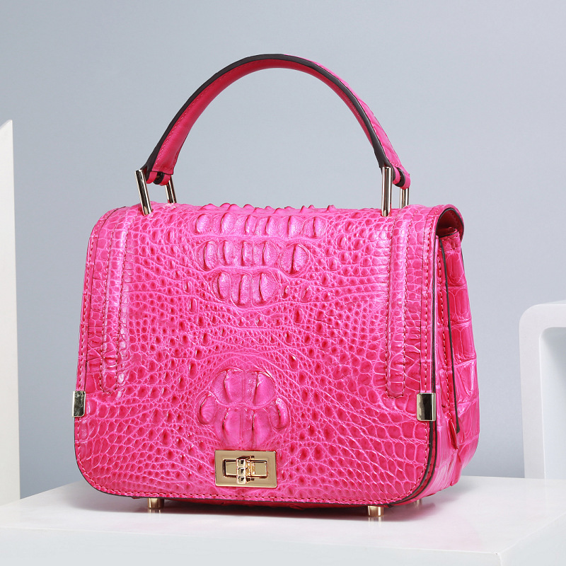 Authentic Genuine Crocodile Skin Female Small Purse Women Handbag Exotic Alligator Leather Lady Cross Shoulder Bag