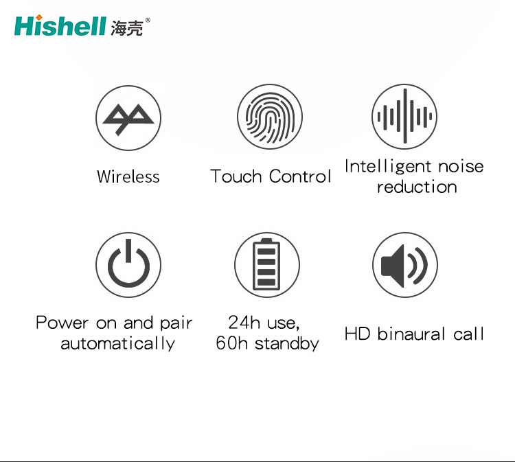 Sweatproof Cordless Bluetooth Earbuds , Practical True Wireless Earbuds Stereo 5.0