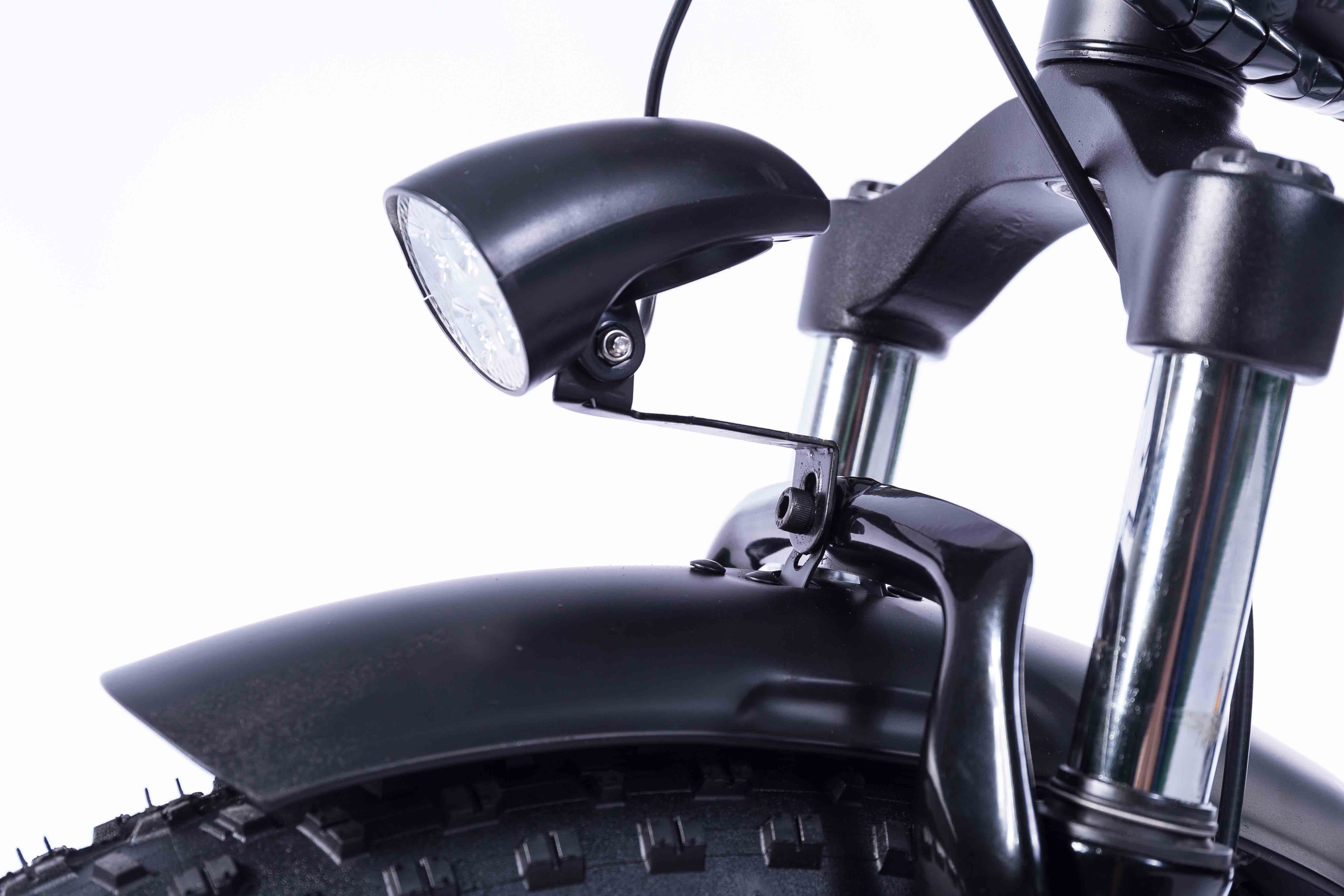 Black 20 Inch Electric Bike , Brushless Motor 36v Fat Wheel Electric Bike