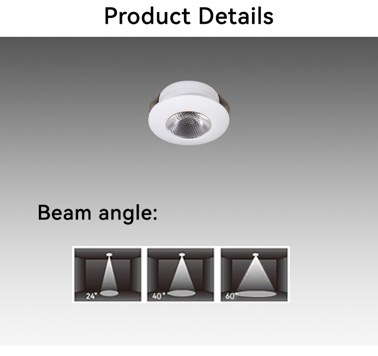 2700K-6500K Surface Mounted Cabinet Lights CRI90 Mini Recessed Led Puck Lights