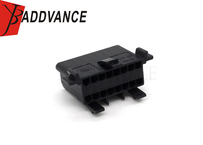 Original 16 Pin Female Auto Wire Harness Connector Black With Terminals