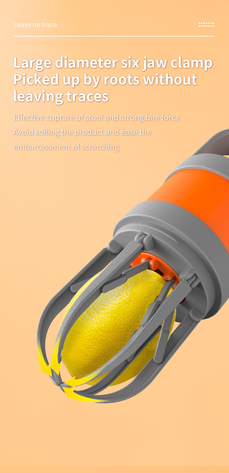 Orange Octopus Poop Scooper With Bag Customized Pooper Scooper Storage