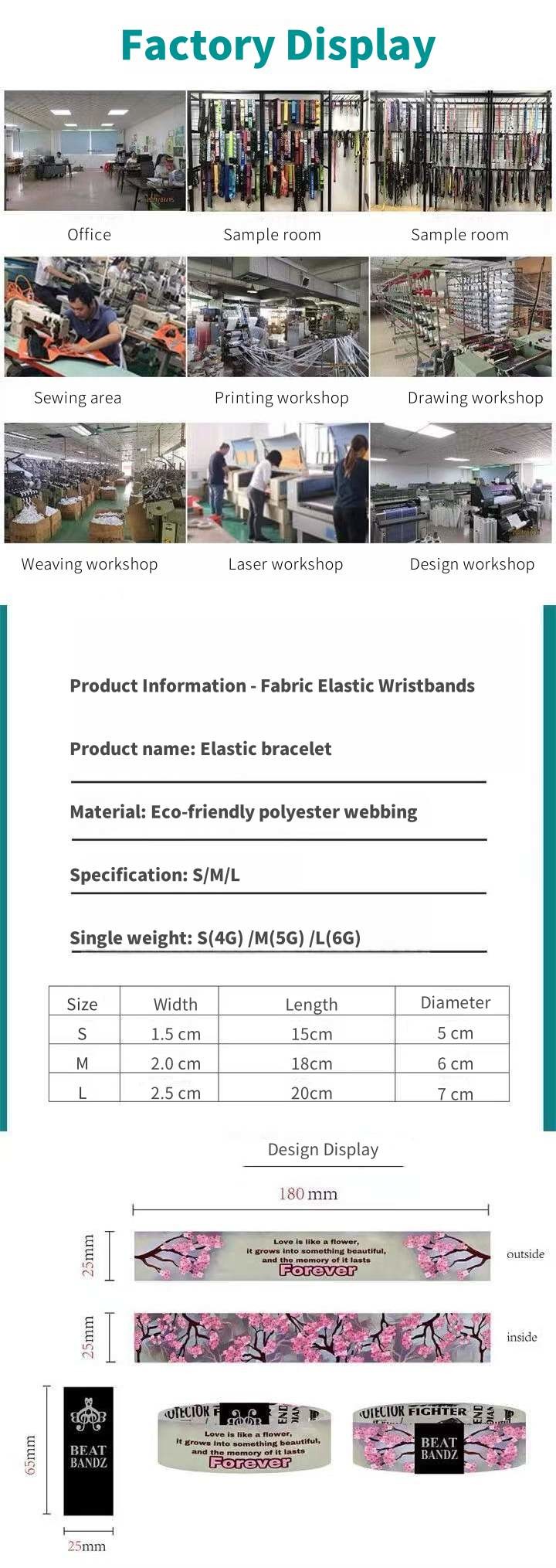 Elastic Polyester Reusable RFID Bracelet Wristband Customized Fabric NFC Sports Wristband