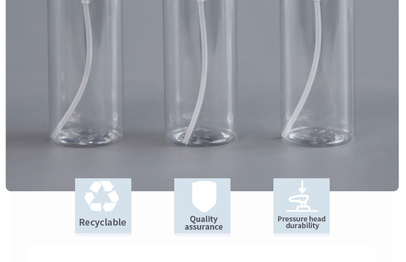 Transparent 18mm 100ML PET Spray Bottle With Nozzle 13g