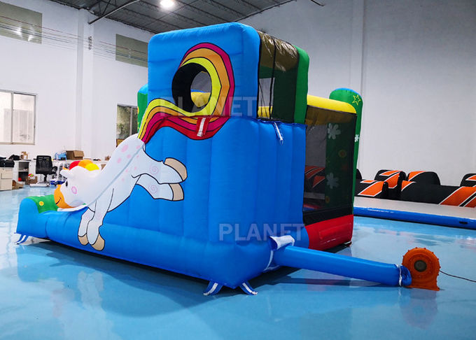 Family Mini Inflatable Bounce House For Backyard Rainbow Color