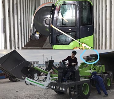 Self Loading 2.6 CBM Concrete Mixing Equipment Articulated Structure