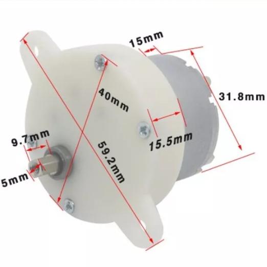 3V 6V 9V 12V 500 DC Micro Reduction Motor Plastic Gear Motor Electric Fan Gearbox 