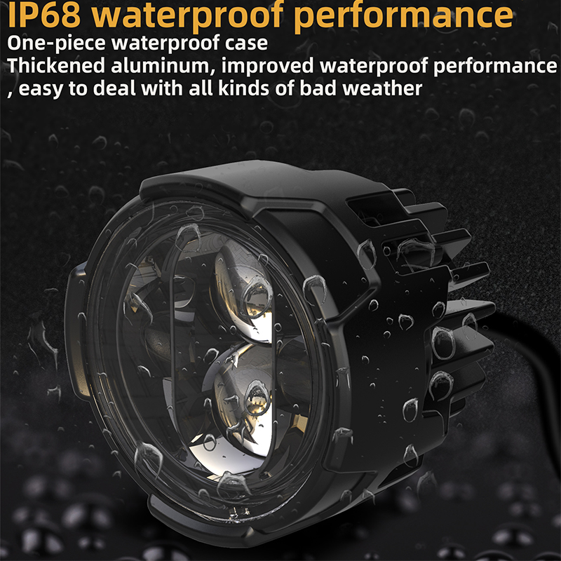 Motorbike Scooters Fog 120W 12000LM/Pair 6500K White Spot Light with Switch Headlight