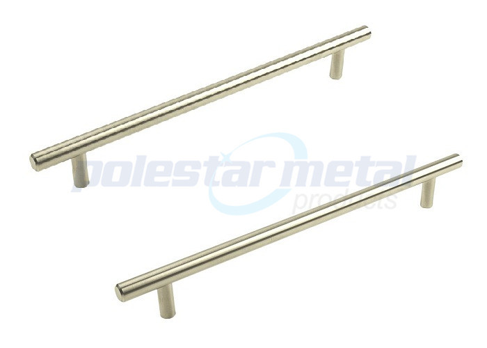 96 mm CC Brushed Nickel Steel Kitchen T Bar Door Handle / T Bar Cabinet Handles