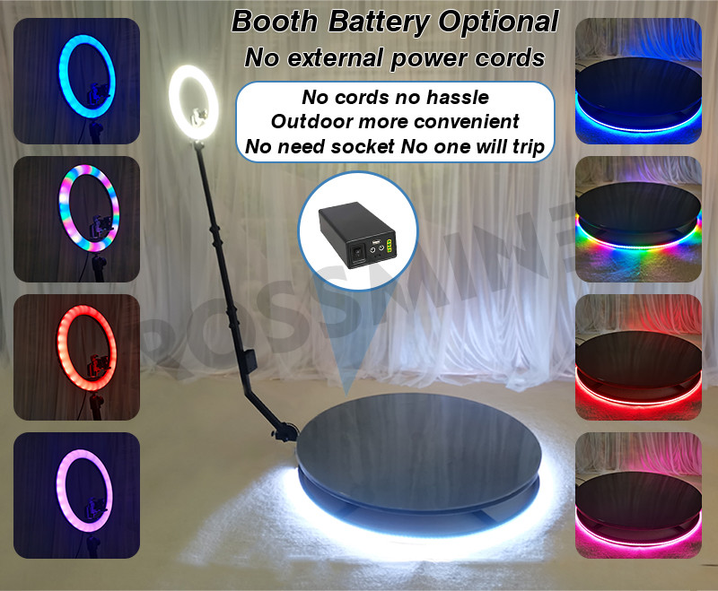 Portable Selfie Platform 360 Degree Rotating Photo Booth For Wedding