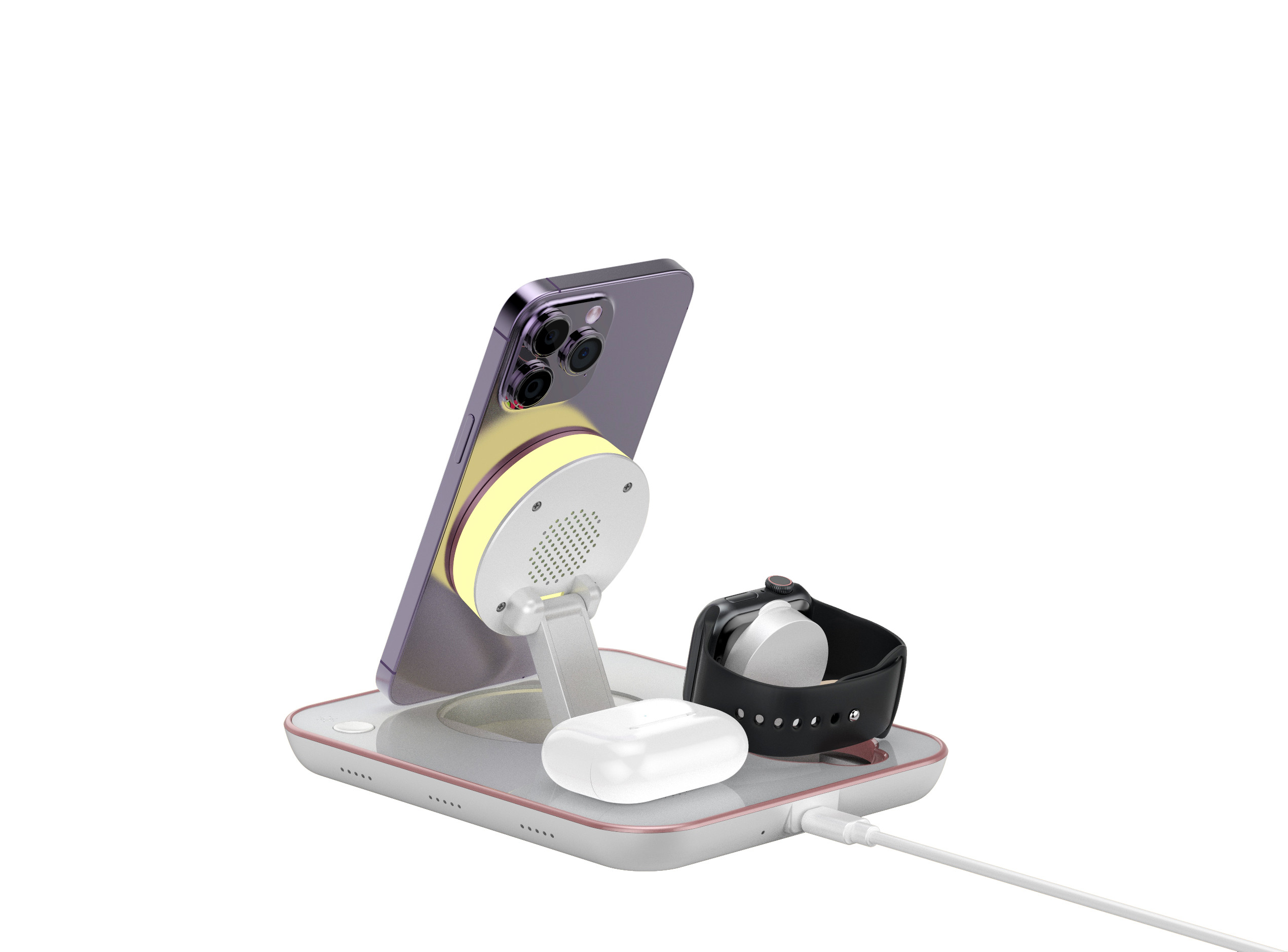 Green Fast Charge Wireless Charging Pad Made of ABS PC