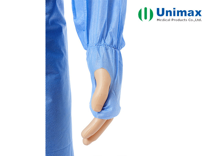CE FDA Surgical Robe SMS Disposable Isolation Gowns With Thumb Hole