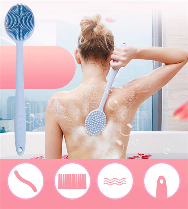 Health Massage Body Shower Bath Brush Handheld Blue Color For Children / Parents