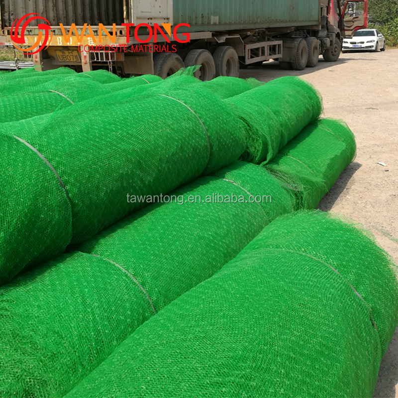 HDPE Plastic Geomat Green 3D Design for Slope Protection Applications