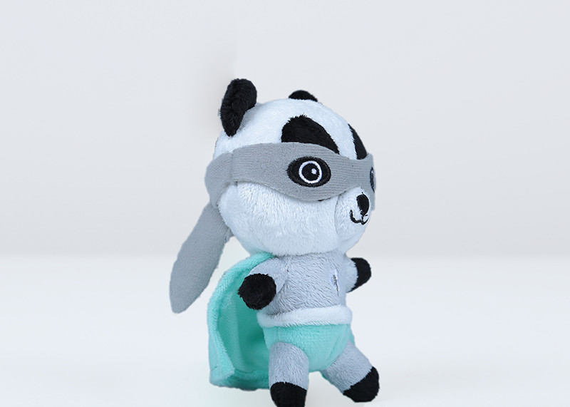 Panda Shape Plush Keychain Toys PP Cotton Material Handmaking Artwork
