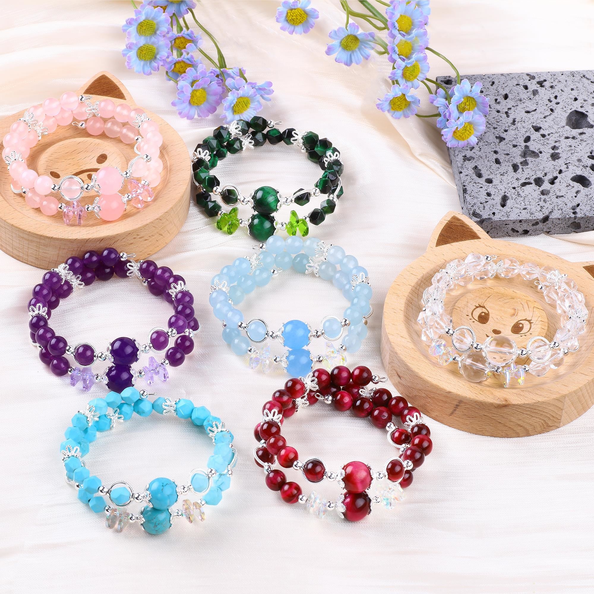 Healing Energy Women'S Gemstone Bead Bracelet 4/6/8/10/12mm