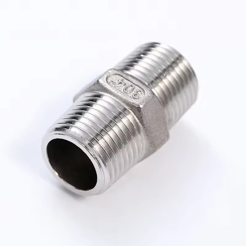 Stainless Steel Pipe Fittings 1/2" BSP Standard Hex Nipple