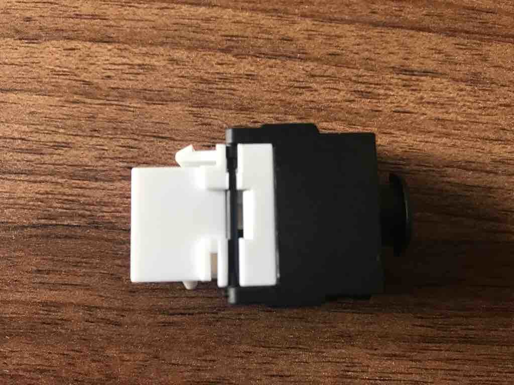 UTP 180 Degree Cat6a Keystone Jack , PC Material Tool Free Keystone Jack