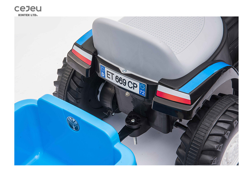 37 Months MP3 Blue Ride On Tractor 4KM/HR T7 6V EU Standard