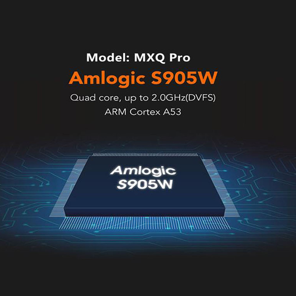 MXQ Pro Android 7.1 smart TV Box 2GB RAM 16GB ROM Amlogic S905W Chip 2.4G 5G WiFi 4K Google Youtube Media Player MXQ Set
