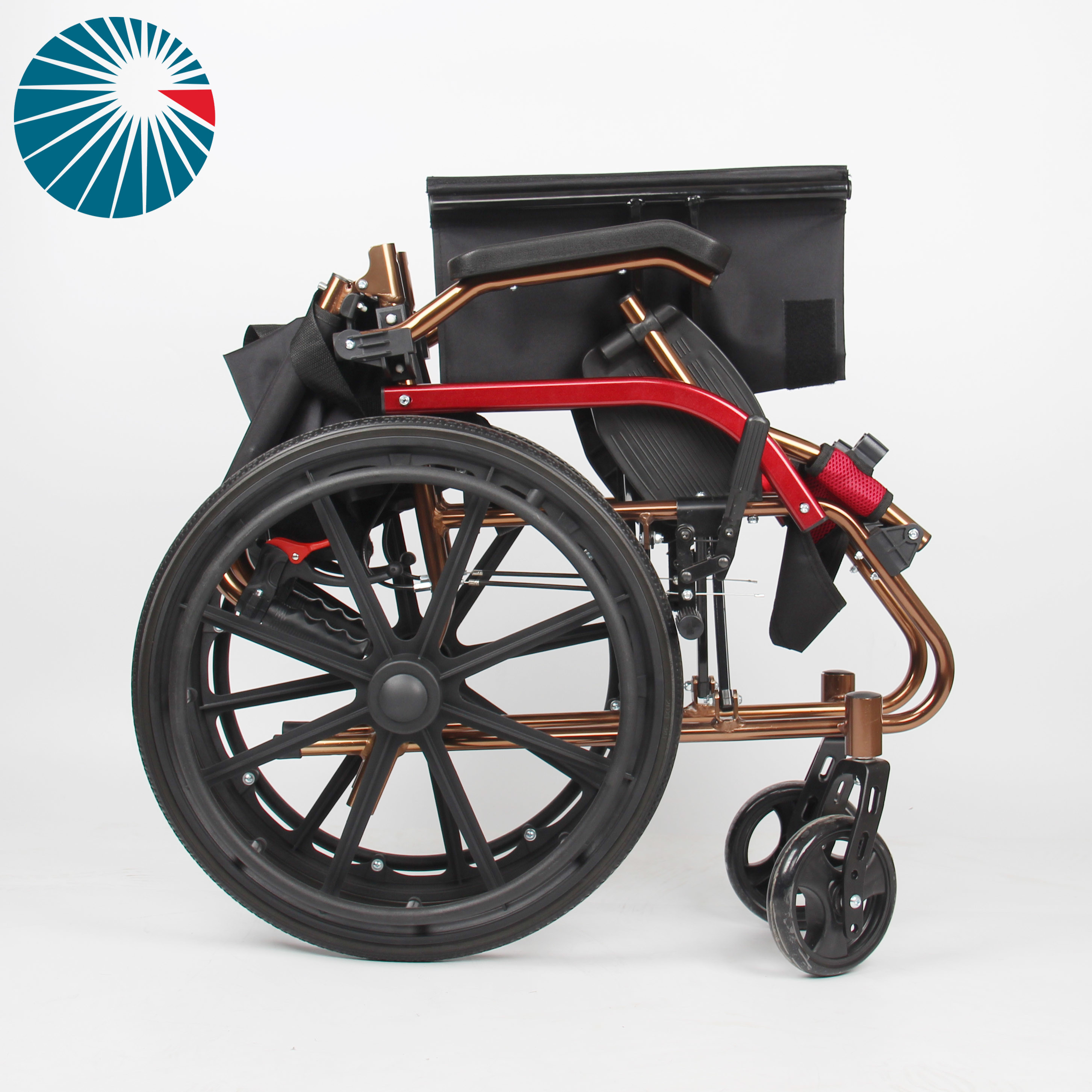 Lightweight Easy To Carry Store Aluminum Manual Wheelchair Custom Wheels Frame Colors