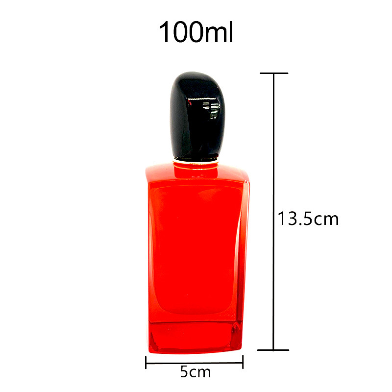 100ml Exquisite Red Infatuation Perfume Bottle Glass Bottle Spray Sub Bottle Perfume Packaging Empty Bottle