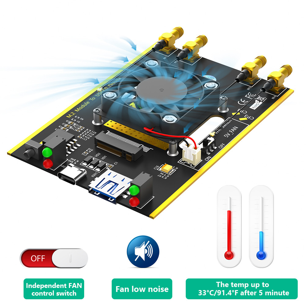 Dual SIM Card Slot NGFF M.2 to USB 3.0 Adapter for 3G 4G 5G Module Fast and Connection