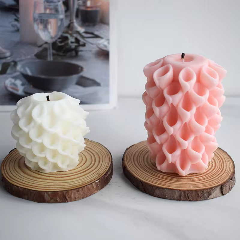 Morning Glory Pillar Handmade Silicone Candle Mold Aromatherapy Plaster Mold
