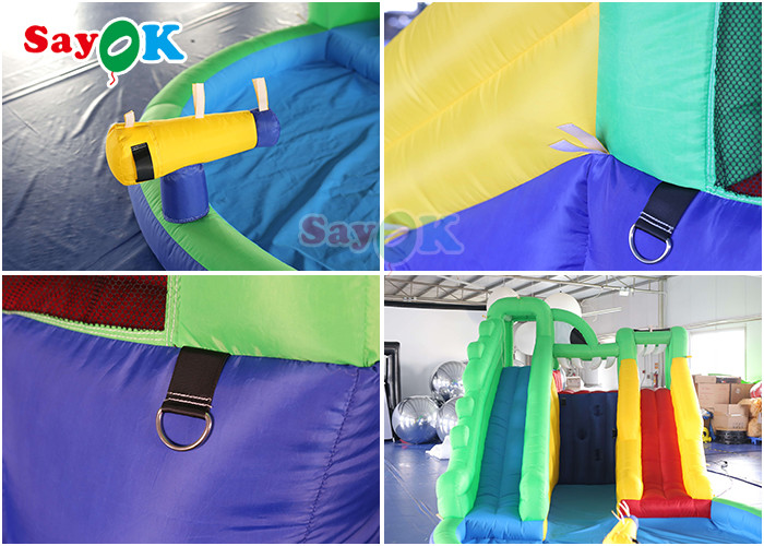 Inflatable Bouncy Slides Kids Inflatable Water Slide Pool Backyard Double Slide Jumping Bouncer