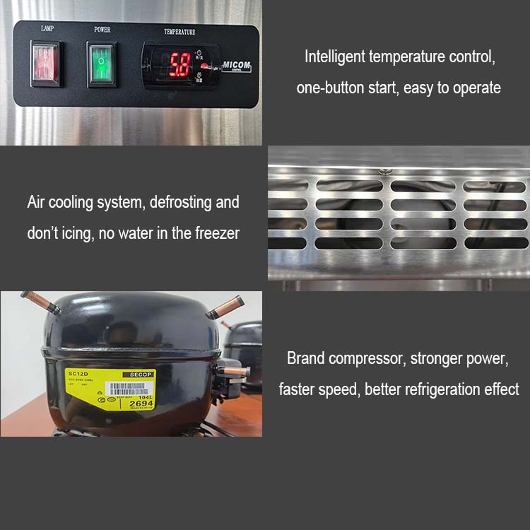 1350L Upright Refrigerator Freezer Ultra Large Capacity Commercial Glass Door