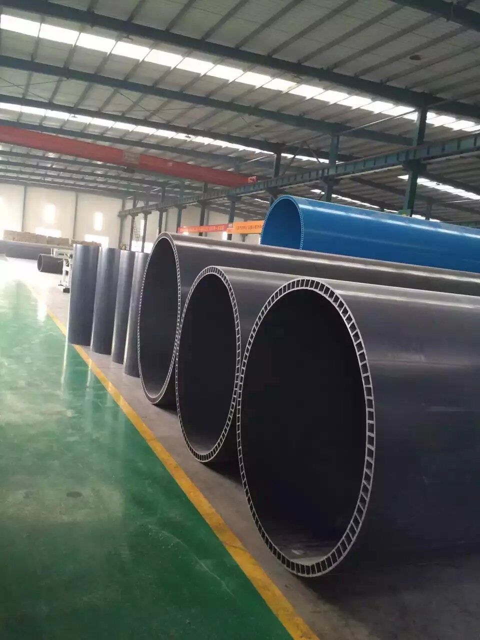 90 rpm Screw Speed LG1200 PE Pipe Extrusion Line for Water and Gas Supply 38000 KG