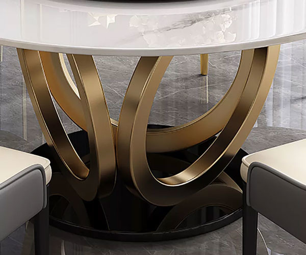 High Level Dining Table Set 6 Chairs With Rotating Centre Hotel Table