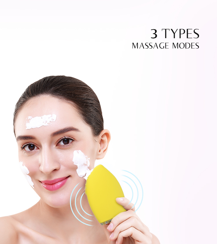 Sonic Vibrating Silicone Facial Cleansing Brush / Silicone Exfoliating Pad