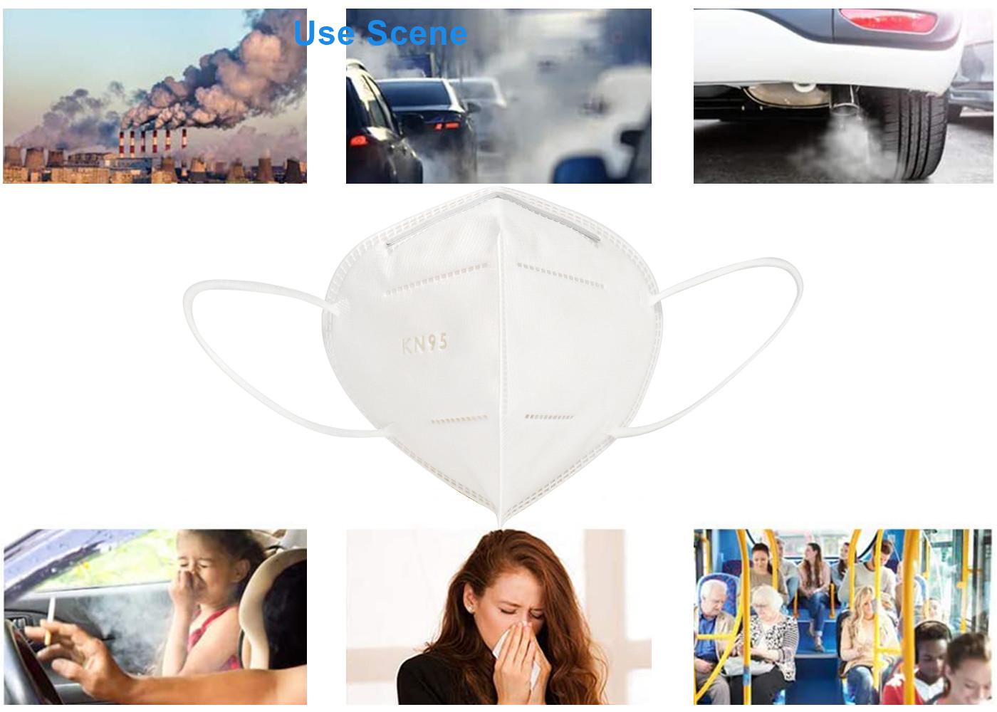 CE Certified Protective Face Mask , KN95 Face Mask FFP2 KN95 Anti Virus Face Mask