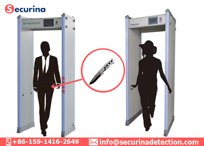 Alarm Indicator Door Frame Metal Detector 45 Zones Arched AC100V~240V 50/60Hz