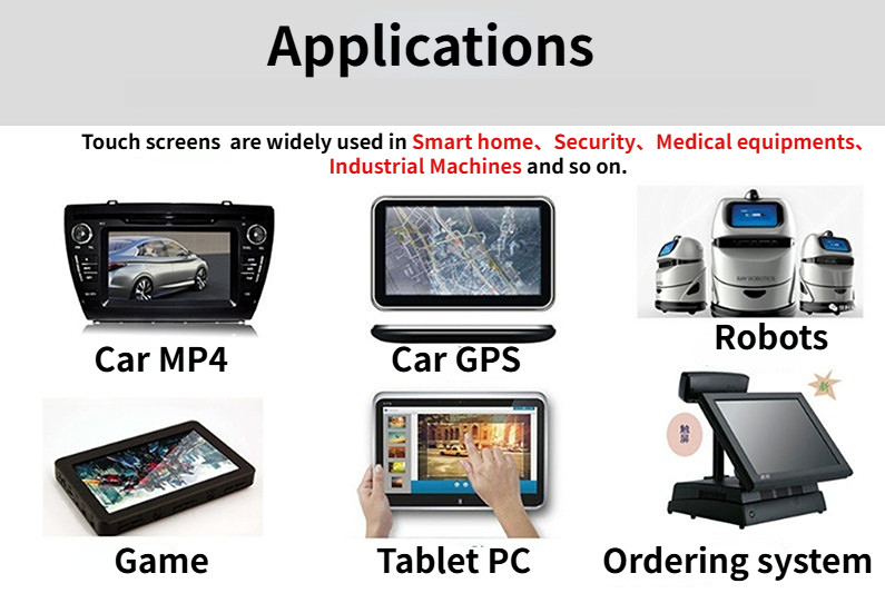 7 Inch Transparent LCD Touch Screen Customized Touch Screen Monitor