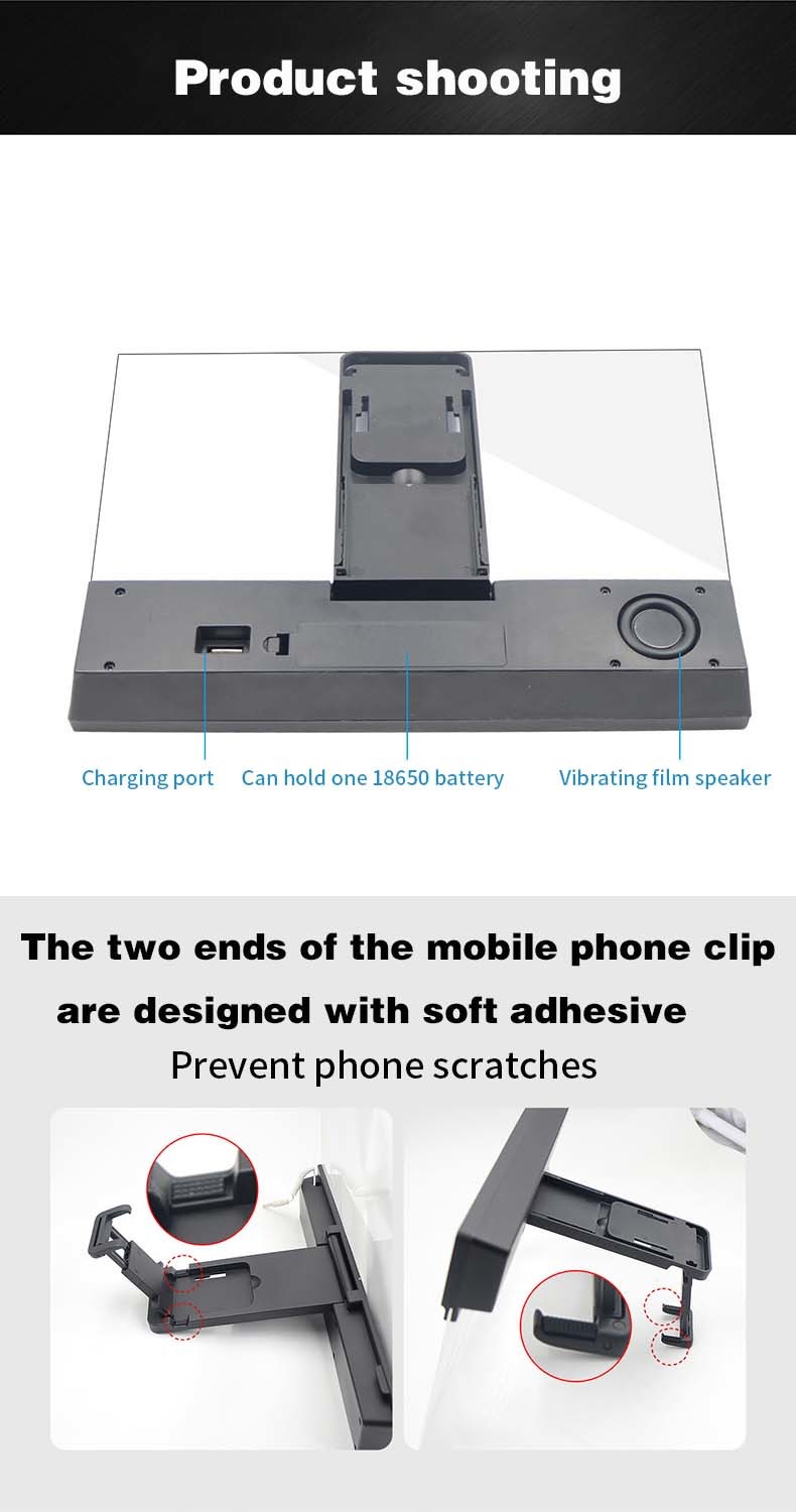 HD 8.5 Inch Home Theater Projector L8 Phone Screen Magnifier With Speaker