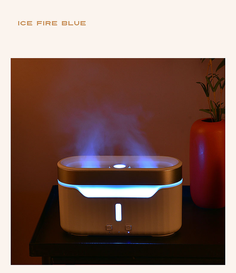 2023 New Flame Water Atomization Jellyfish Fog Humidifier Desktop Portable Essential Oil Aroma Diffuser with Atmosphere Light