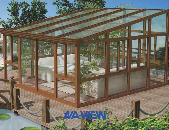 Aluminum Alloy Gable Roof Sunroom Solarium And Conservatory Glass Sunroom Extensions